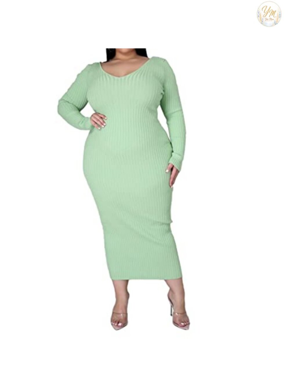 Women's Plus Size Off Shoulder Long Sleeve Maxi Sweater Dress Bodycon Club Knit